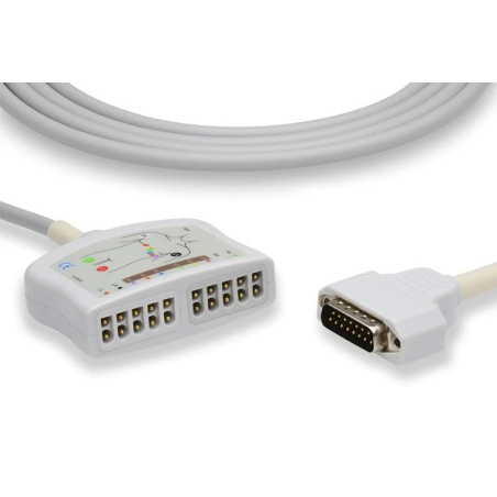 10-way ECG cables 10-way MAC 1600 GE HEALTHCARE header (2104722-001)