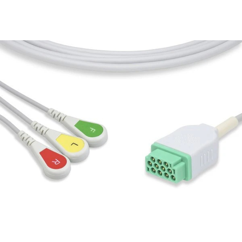 Cavo IEC monopezzo a scatto a 3 arti per GE HEALTHCARE Dash 2000 (2001292-002)