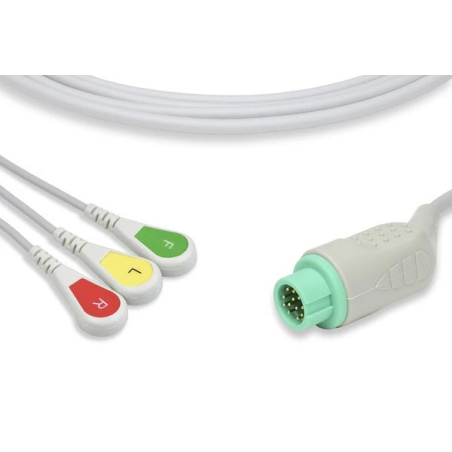 Câble ECG monobloc 3 voies snap pour AnyView BIOLIGHT